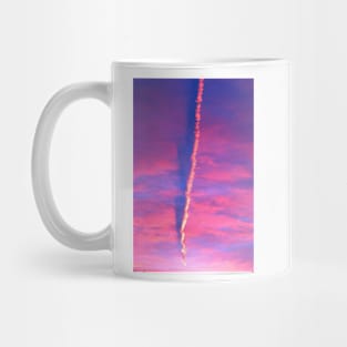 Fantastic Sky with Plane Trail Photo Mug